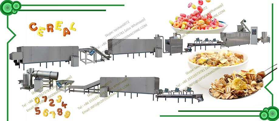 CE SS 22KW 150kg/h corn flakes machinery/ twin screw extruder corn flacks production line /corn chips processing line for sale