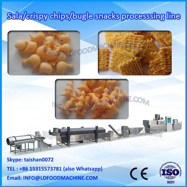 2017 Hot Sale Wheat Flour Snacks Extruder Automatic Fried Corn Bugles Snacks Linha de produ??o #1 image